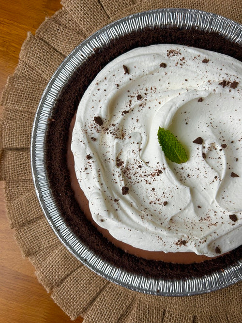 Chocolate Mint Mousse Pie